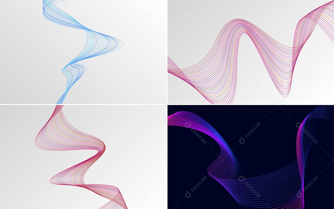 Coleção de conjunto de padrões geométricos de linhas mínimas Vetor EPS