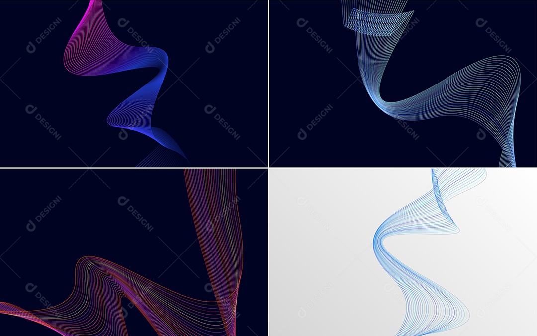 Coleção de conjunto de padrões geométricos de linhas mínimas Vetor EPS