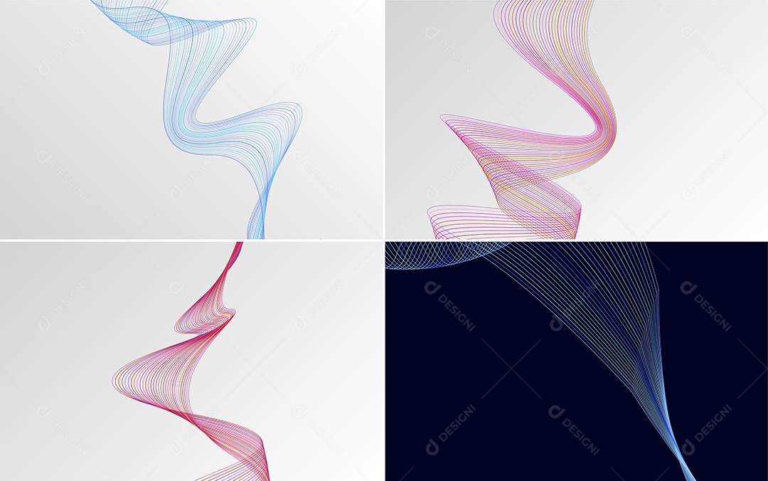 Coleção de conjunto de padrões geométricos de linhas mínimas Vetor EPS
