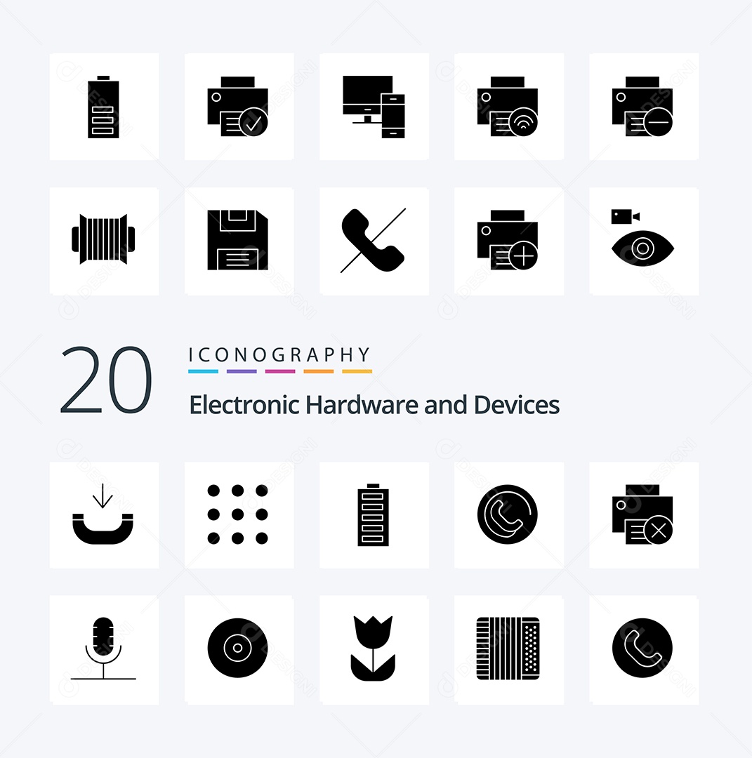 Pacote de Ícones e Elementos Vetores EPS