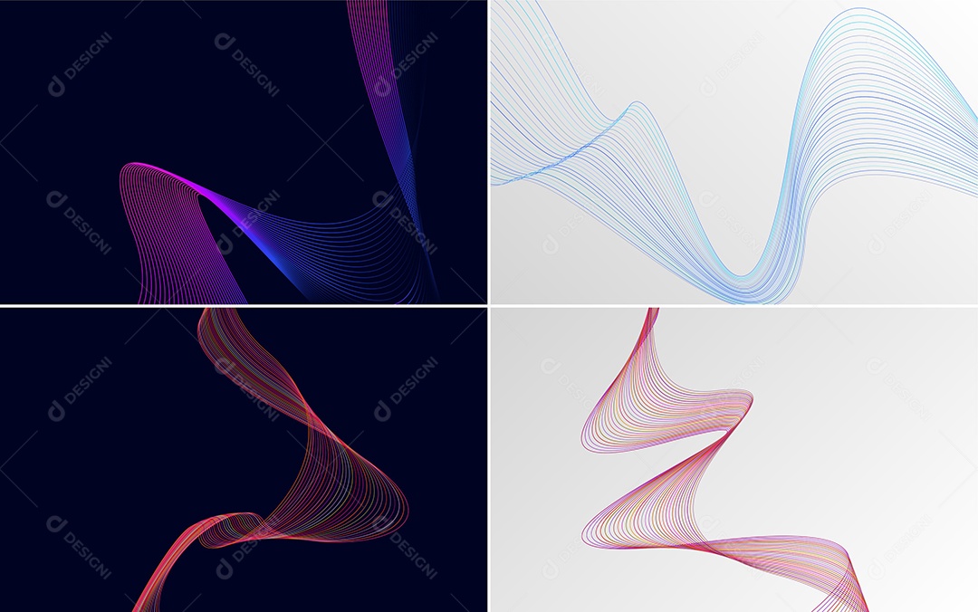 Coleção de conjunto de padrões geométricos de linhas mínimas Vetor EPS