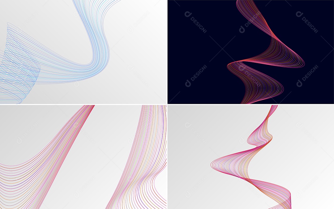 Coleção de conjunto de padrões geométricos de linhas mínimas Vetor EPS