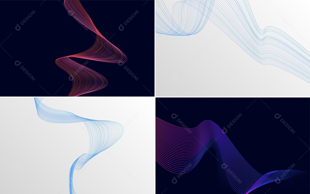 Coleção de conjunto de padrões geométricos de linhas mínimas Vetor EPS
