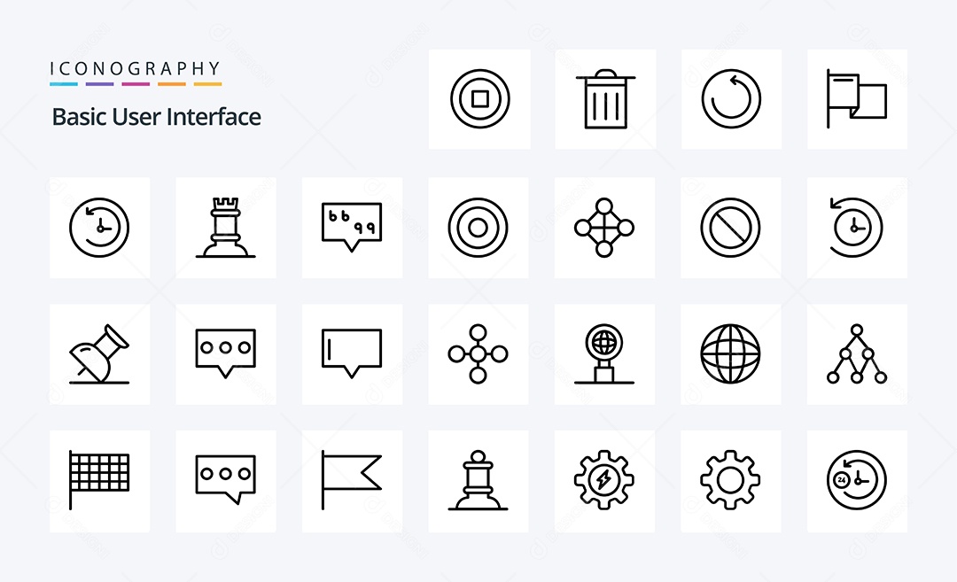 Pacote de Ícones e Elementos Vetores EPS