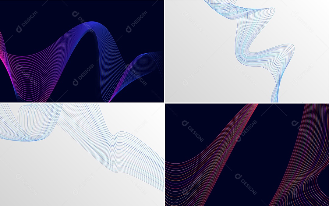 Coleção de conjunto de padrões geométricos de linhas mínimas Vetor EPS