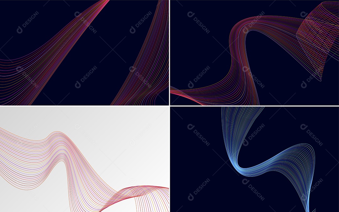 Coleção de conjunto de padrões geométricos de linhas mínimas Vetor EPS