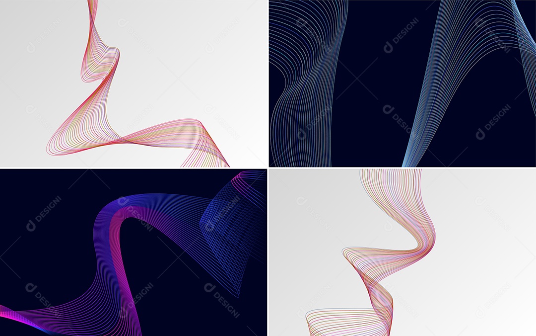 Coleção de conjunto de padrões geométricos de linhas mínimas Vetor EPS