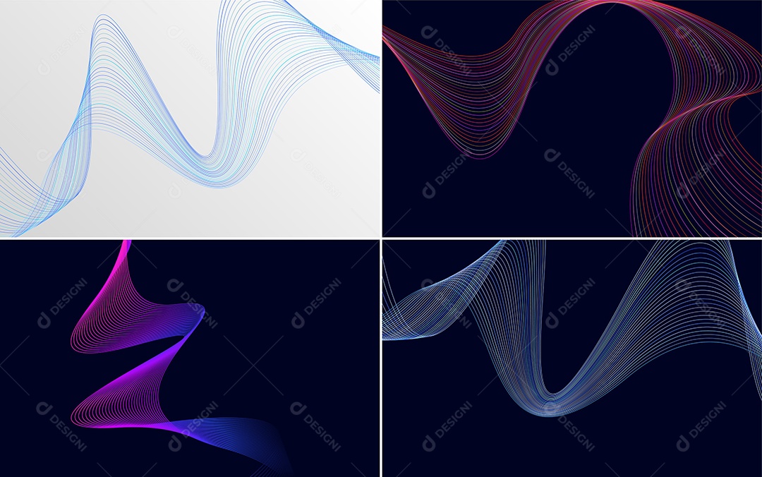 Coleção de conjunto de padrões geométricos de linhas mínimas Vetor EPS