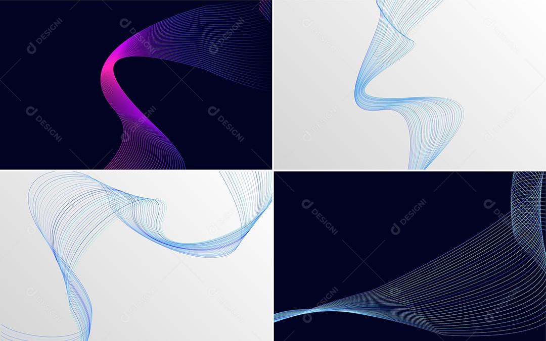 Coleção de conjunto de padrões geométricos de linhas mínimas Vetor EPS