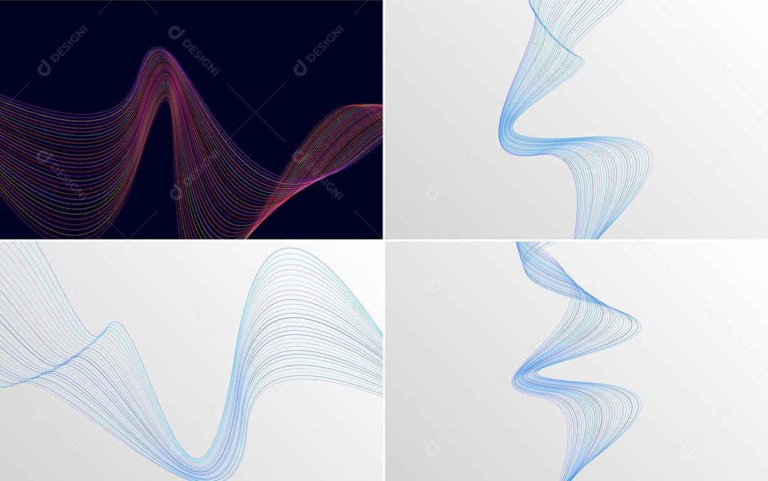 Coleção de conjunto de padrões geométricos de linhas mínimas Vetor EPS