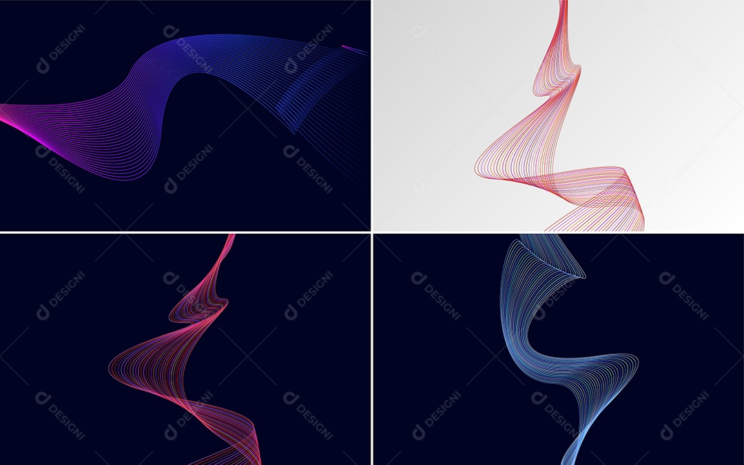 Coleção de conjunto de padrões geométricos de linhas mínimas Vetor EPS