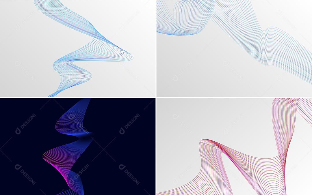 Coleção de conjunto de padrões geométricos de linhas mínimas Vetor EPS