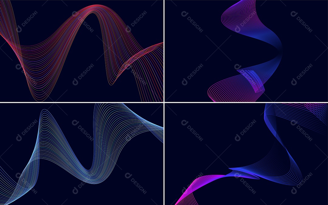 Coleção de conjunto de padrões geométricos de linhas mínimas Vetor EPS