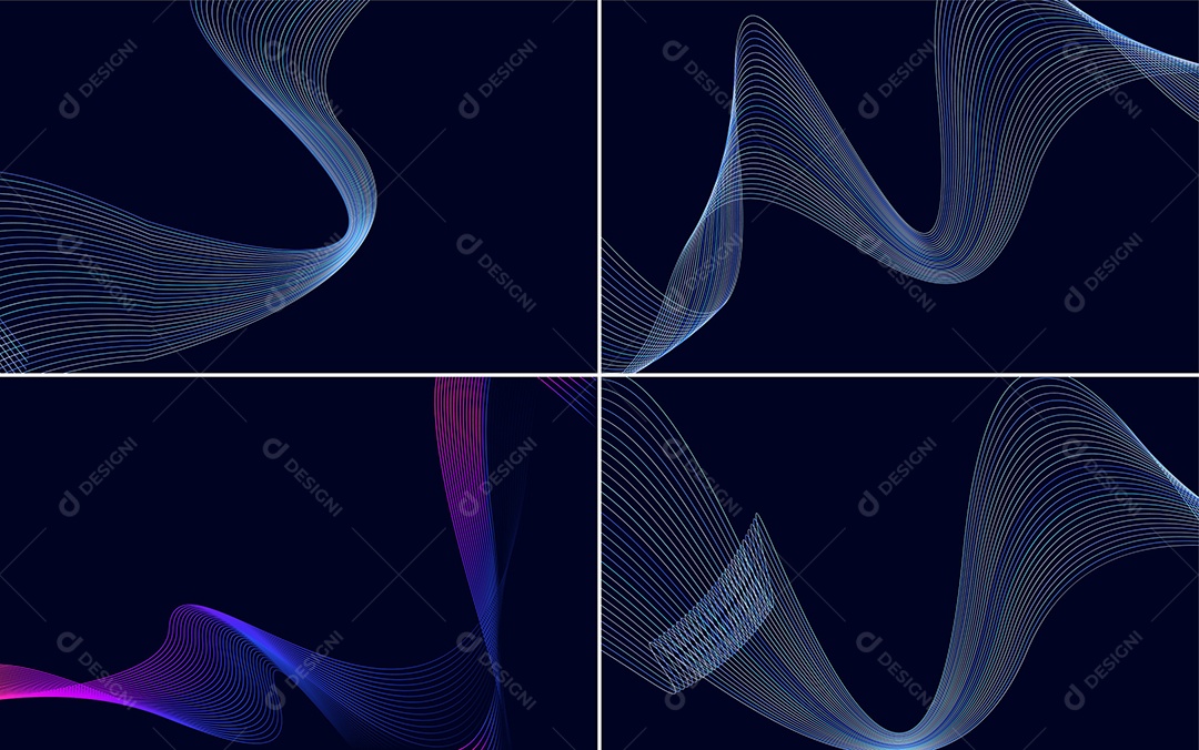 Coleção de conjunto de padrões geométricos de linhas mínimas Vetor EPS