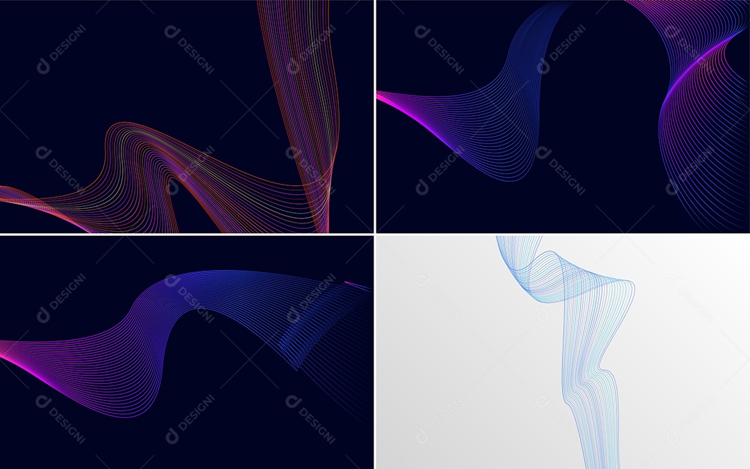 Coleção de conjunto de padrões geométricos de linhas mínimas Vetor EPS