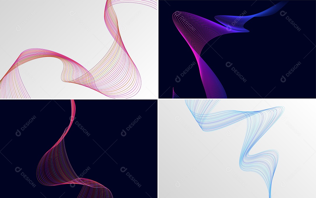 Coleção de conjunto de padrões geométricos de linhas mínimas Vetor EPS