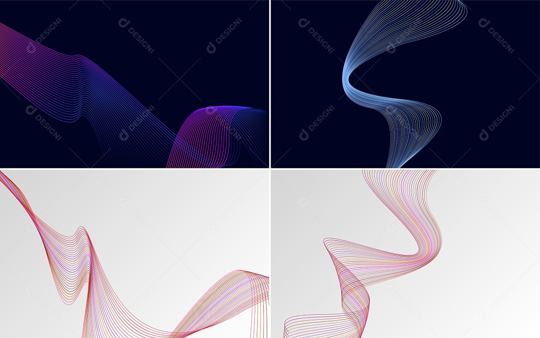 Coleção de conjunto de padrões geométricos de linhas mínimas Vetor EPS