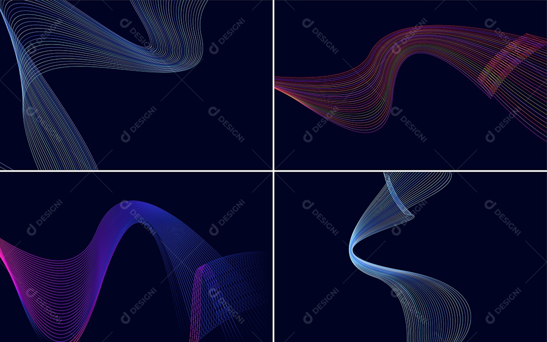 Coleção de conjunto de padrões geométricos de linhas mínimas Vetor EPS