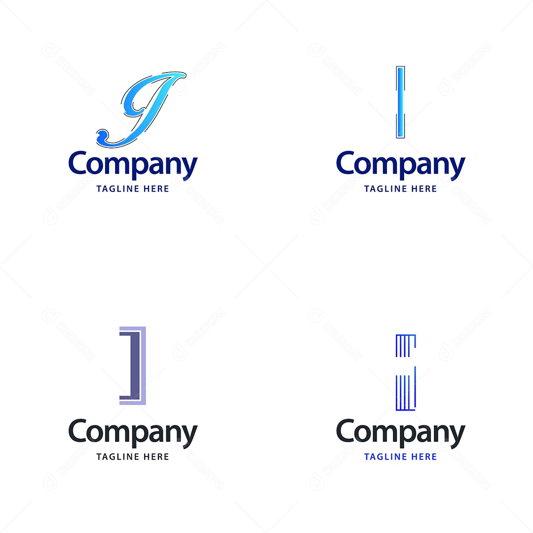 Logo I Personalizada Logotipos Modernos AI Editável