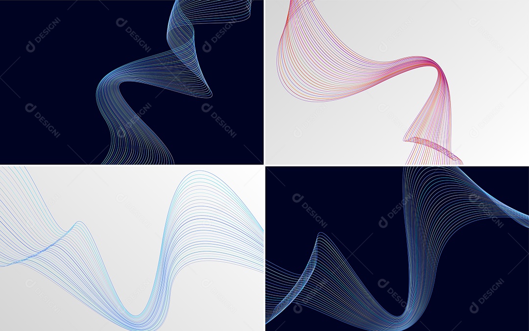 Coleção de conjunto de padrões geométricos de linhas mínimas Vetor EPS