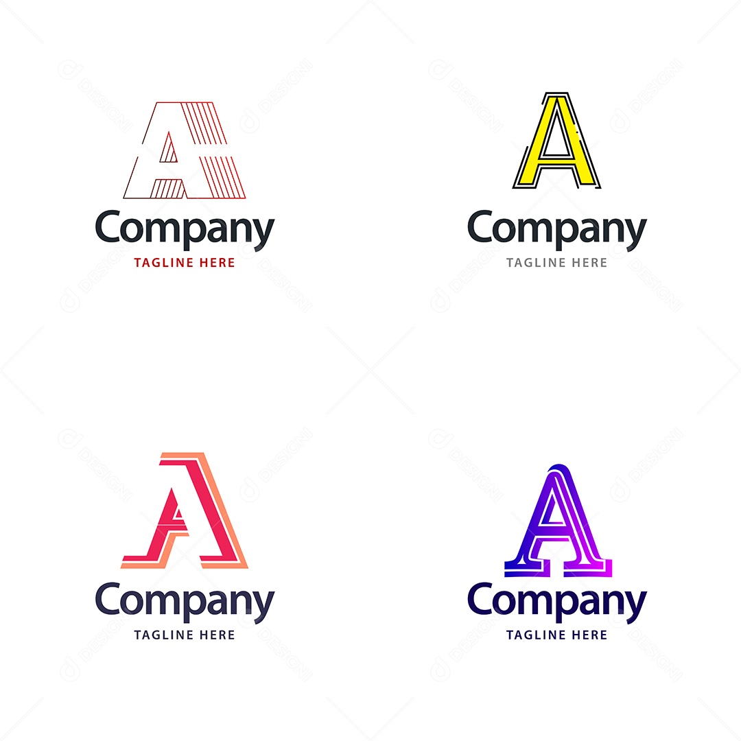 Logo A Personalizada Logotipos Modernos AI Editável