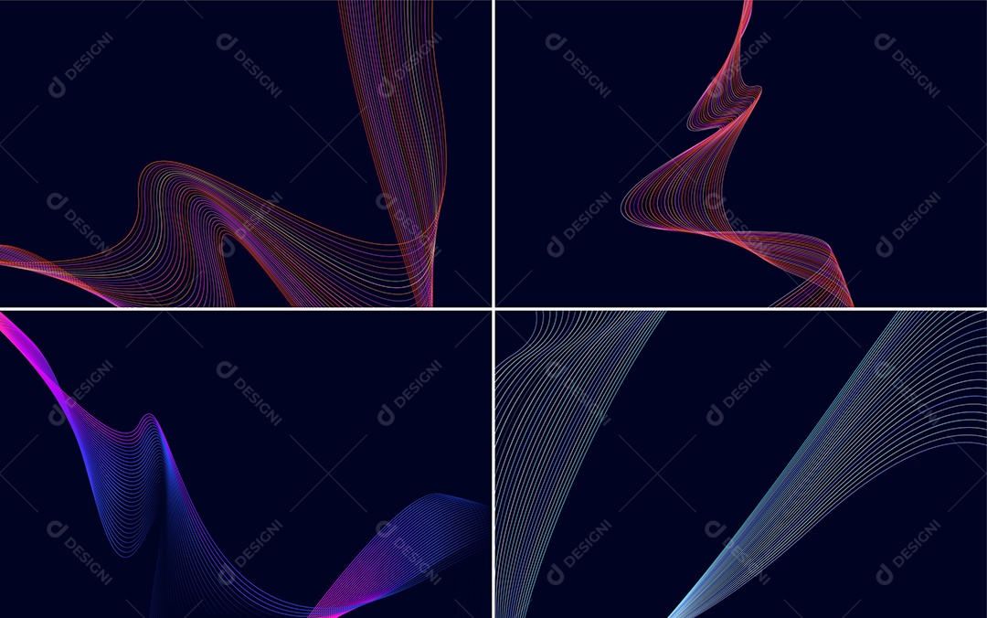 Coleção de conjunto de padrões geométricos de linhas mínimas Vetor EPS