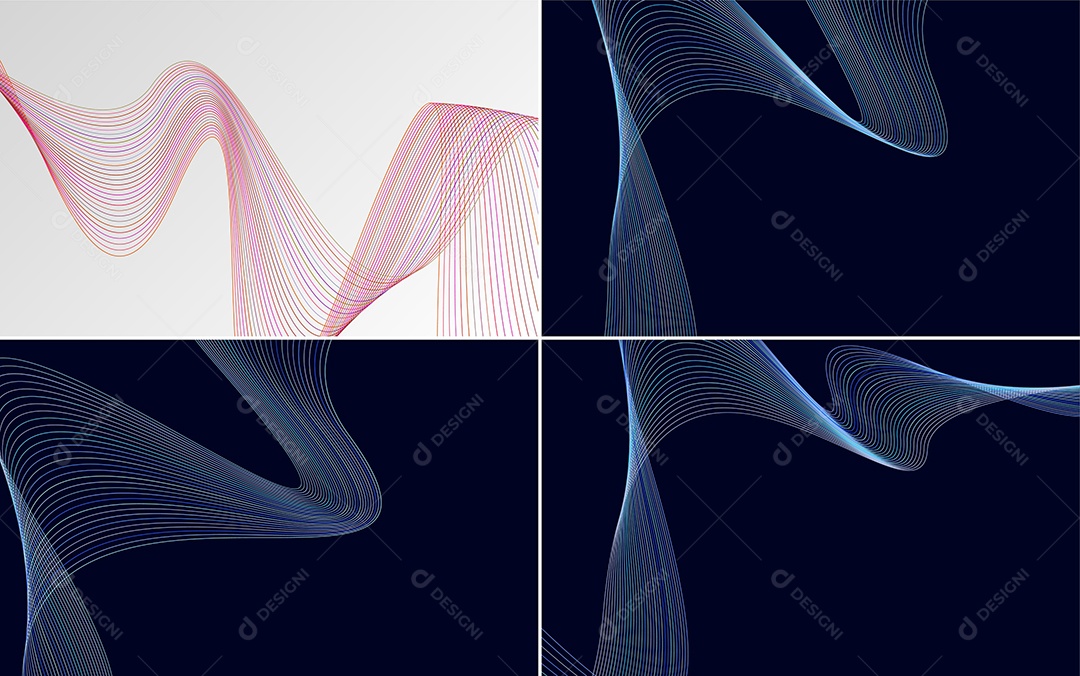 Coleção de conjunto de padrões geométricos de linhas mínimas Vetor EPS