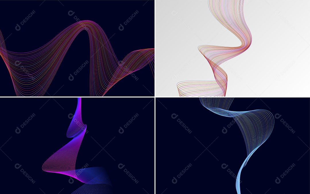 Coleção de conjunto de padrões geométricos de linhas mínimas Vetor EPS