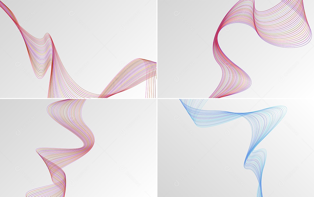 Coleção de conjunto de padrões geométricos de linhas mínimas Vetor EPS