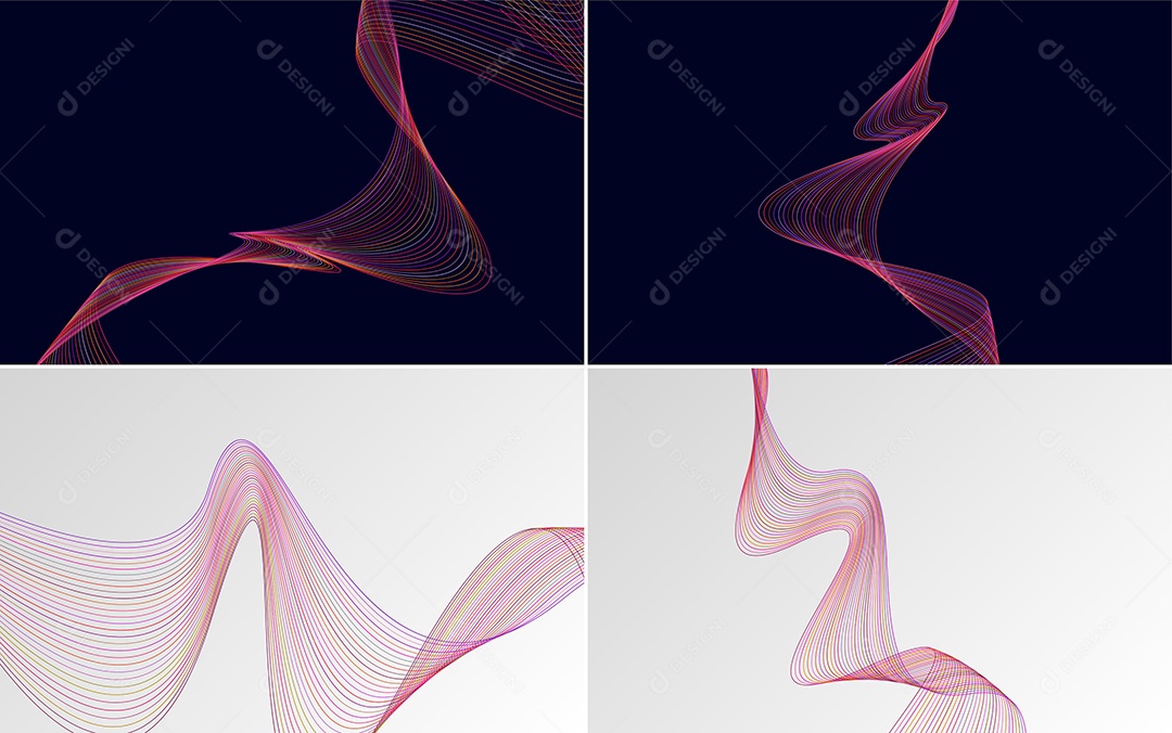 Coleção de conjunto de padrões geométricos de linhas mínimas Vetor EPS