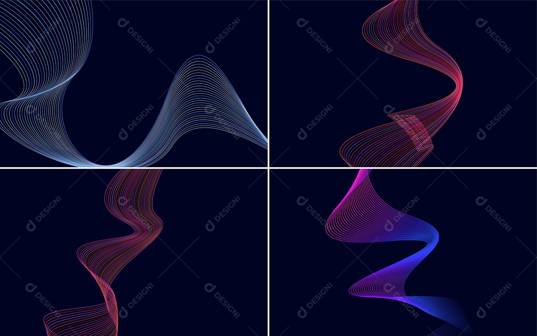 Coleção de conjunto de padrões geométricos de linhas mínimas Vetor EPS