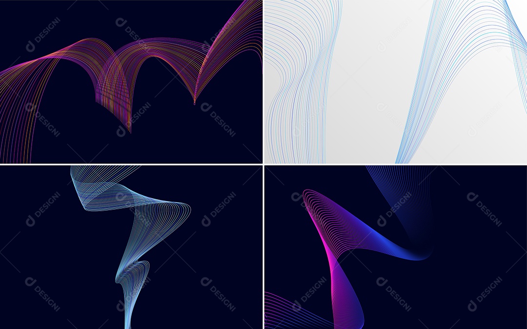 Coleção de conjunto de padrões geométricos de linhas mínimas Vetor EPS