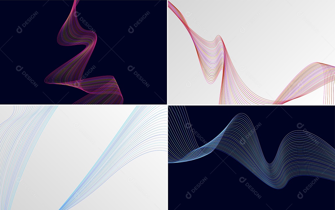 Coleção de conjunto de padrões geométricos de linhas mínimas Vetor EPS