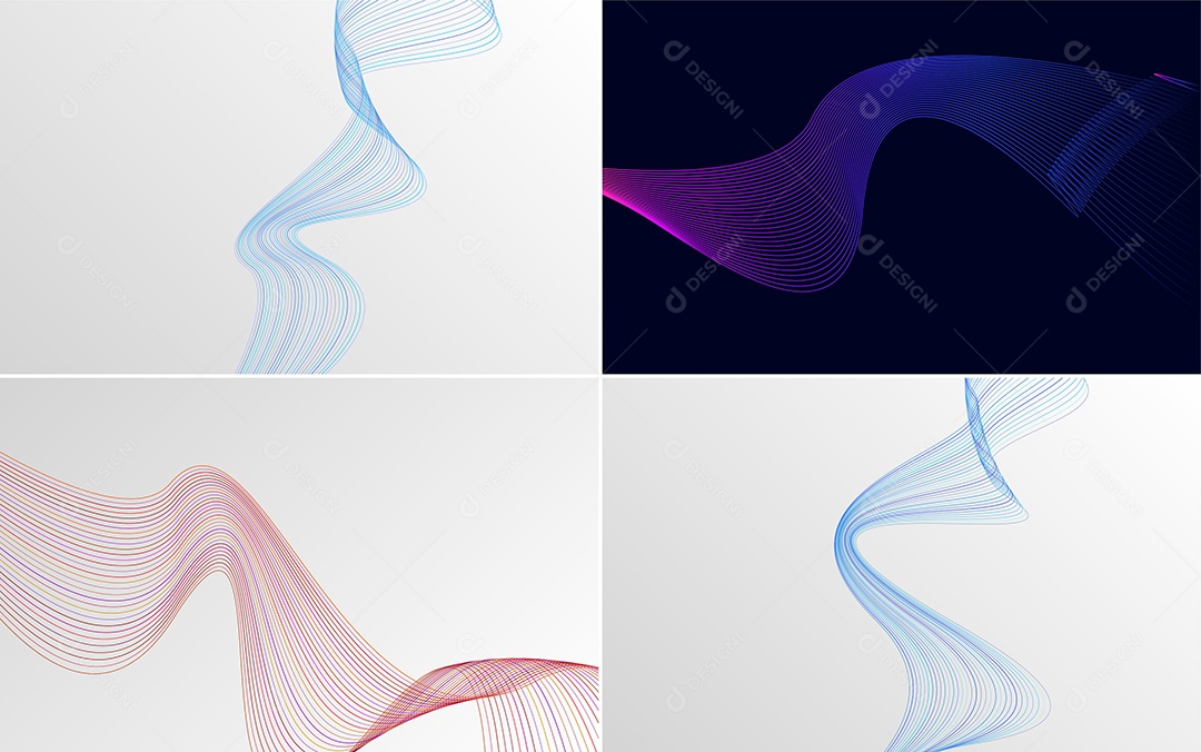 Coleção de conjunto de padrões geométricos de linhas mínimas Vetor EPS
