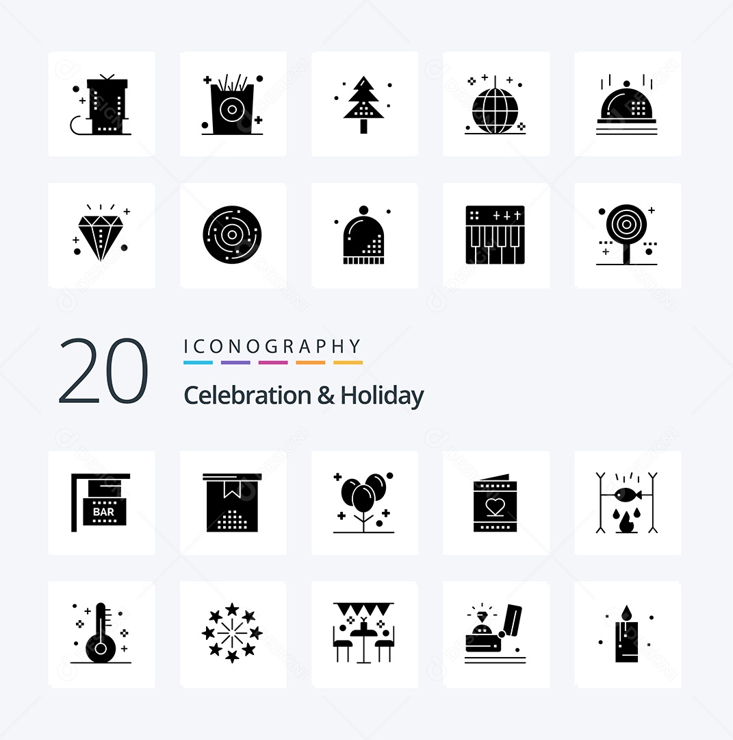 Pacote de Ícones e Elementos Vetores EPS