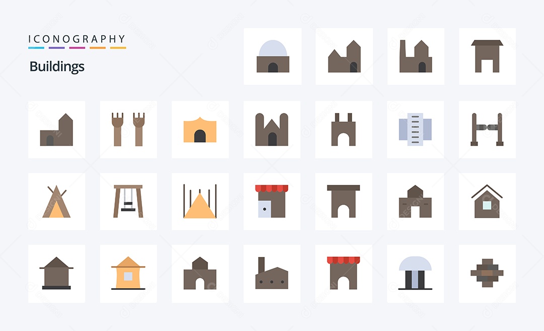 Pacote de Ícones e Elementos Vetores EPS