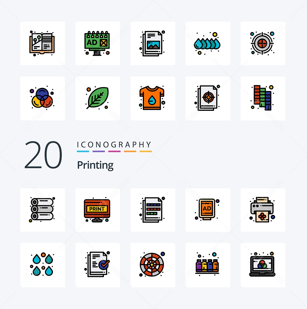 Pacote de Ícones e Elementos Vetores EPS