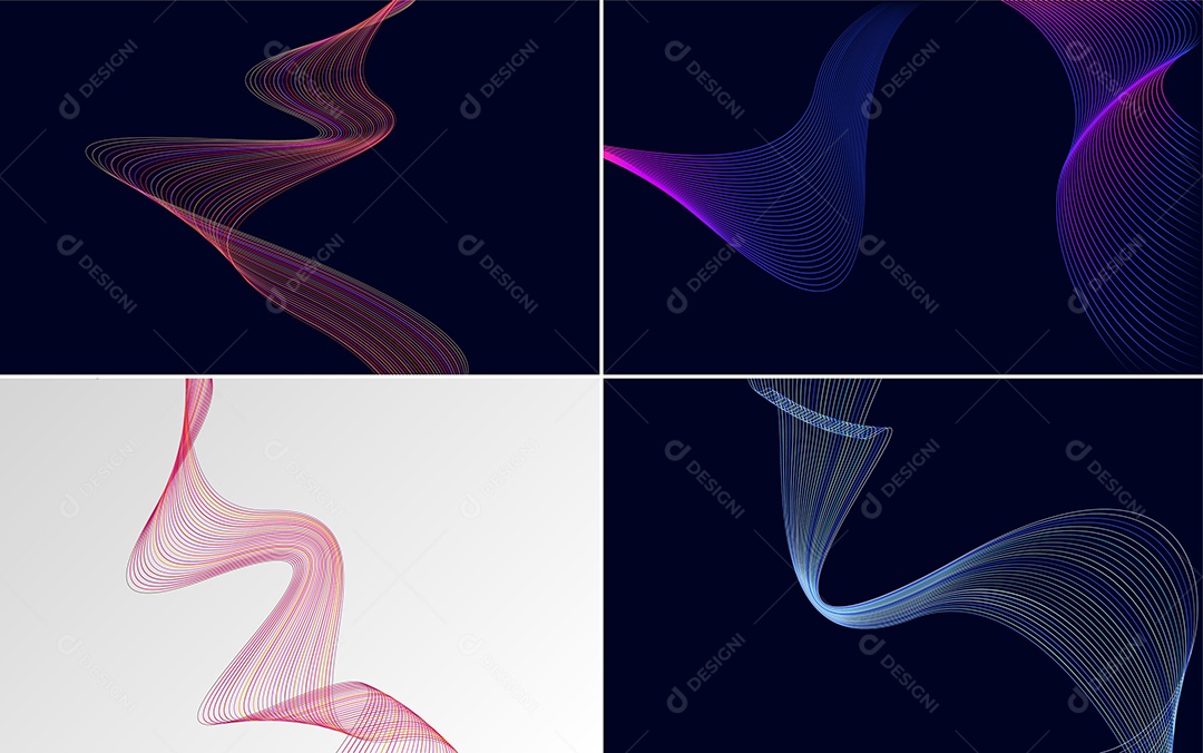 Coleção de conjunto de padrões geométricos de linhas mínimas Vetor EPS