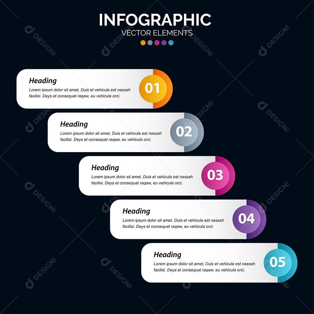 Conjunto de infográficos vetoriais para fazer sua publicidade Vetor EPS