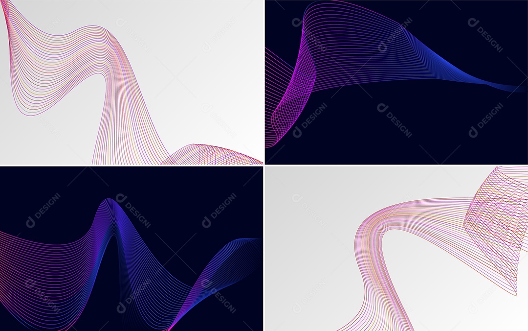 Coleção de conjunto de padrões geométricos de linhas mínimas Vetor EPS