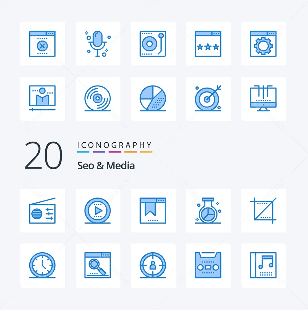 Pacote de Ícones e Elementos Vetores EPS