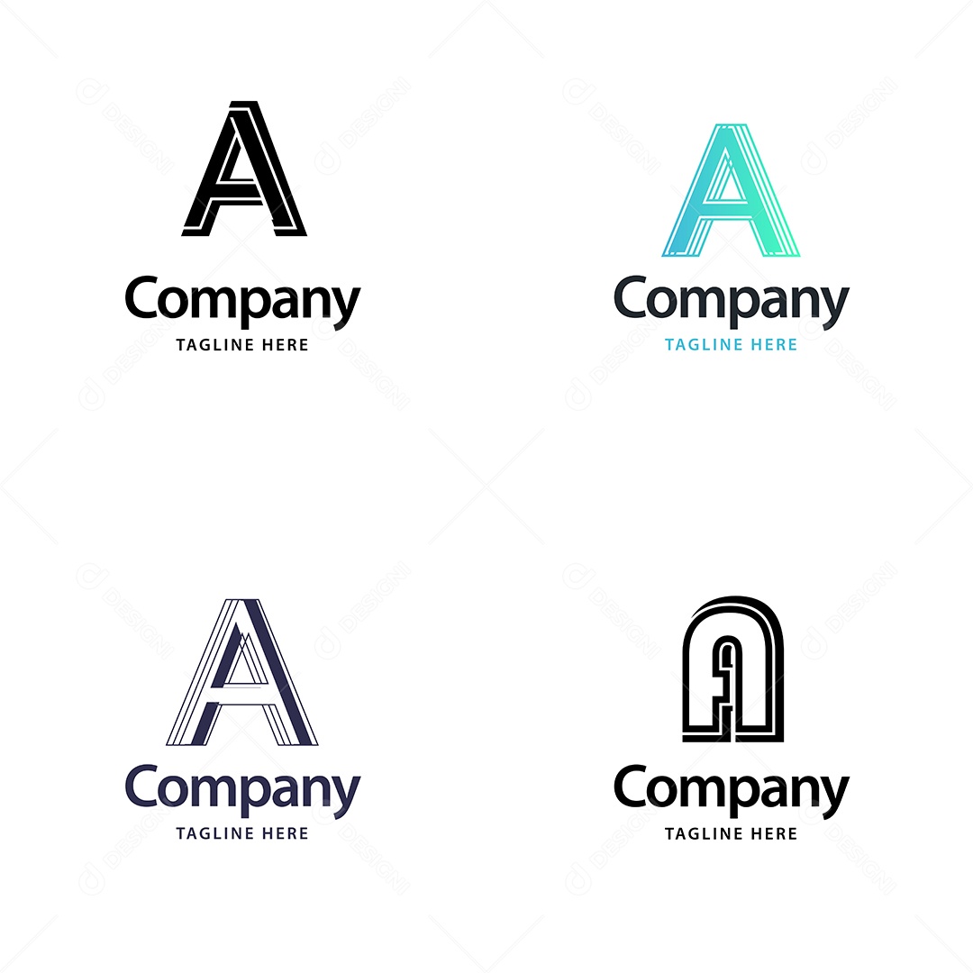 Logo A Personalizada Logotipos Modernos AI Editável