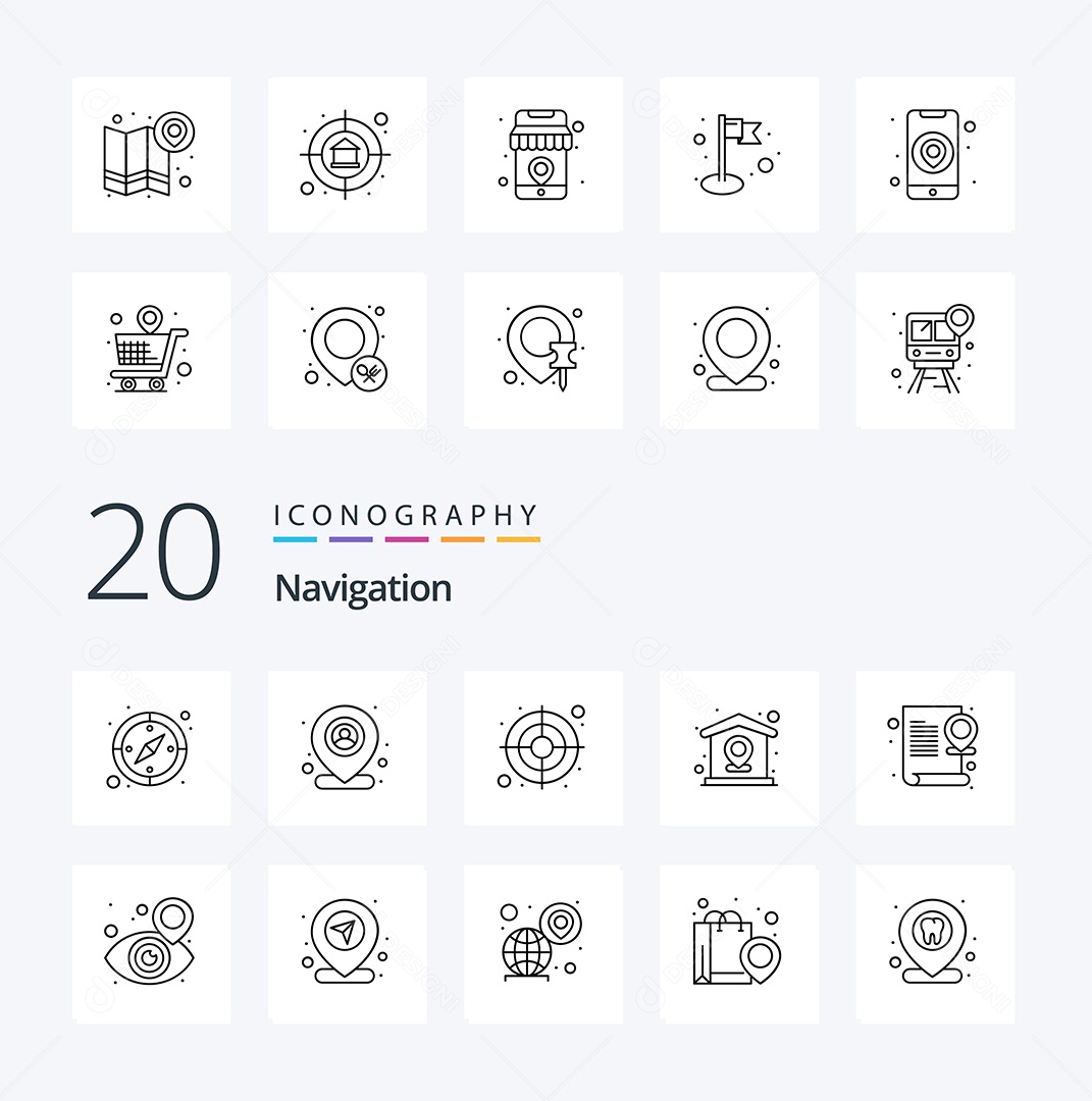 Pacote de Ícones e Elementos Vetores EPS