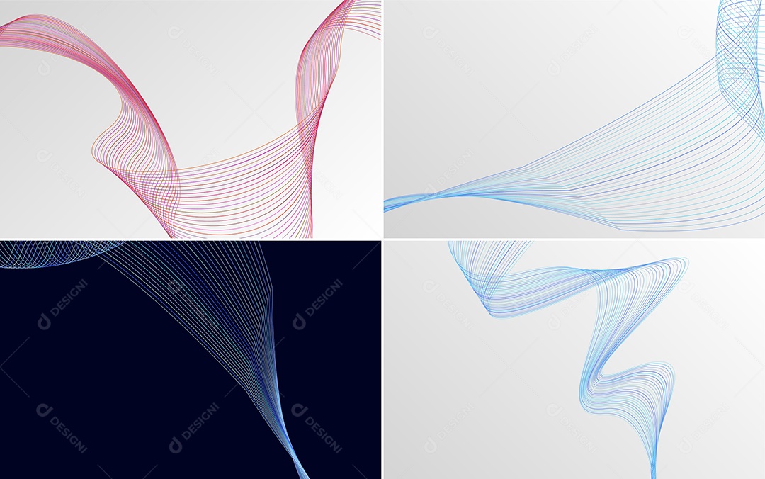 Coleção de conjunto de padrões geométricos de linhas mínimas Vetor EPS