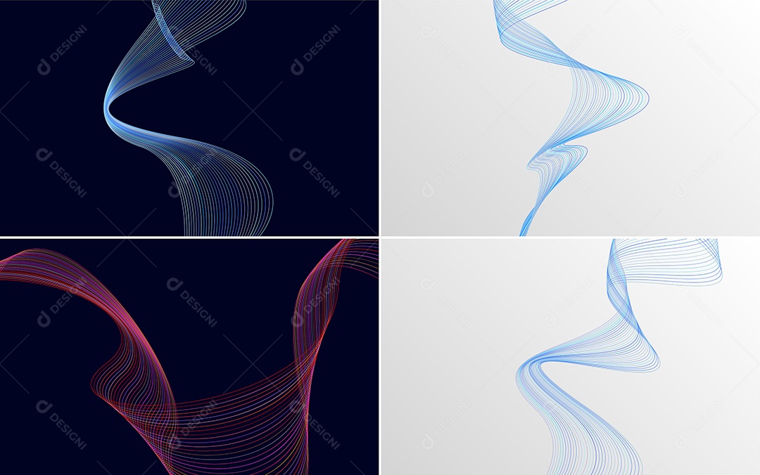 Coleção de conjunto de padrões geométricos de linhas mínimas Vetor EPS