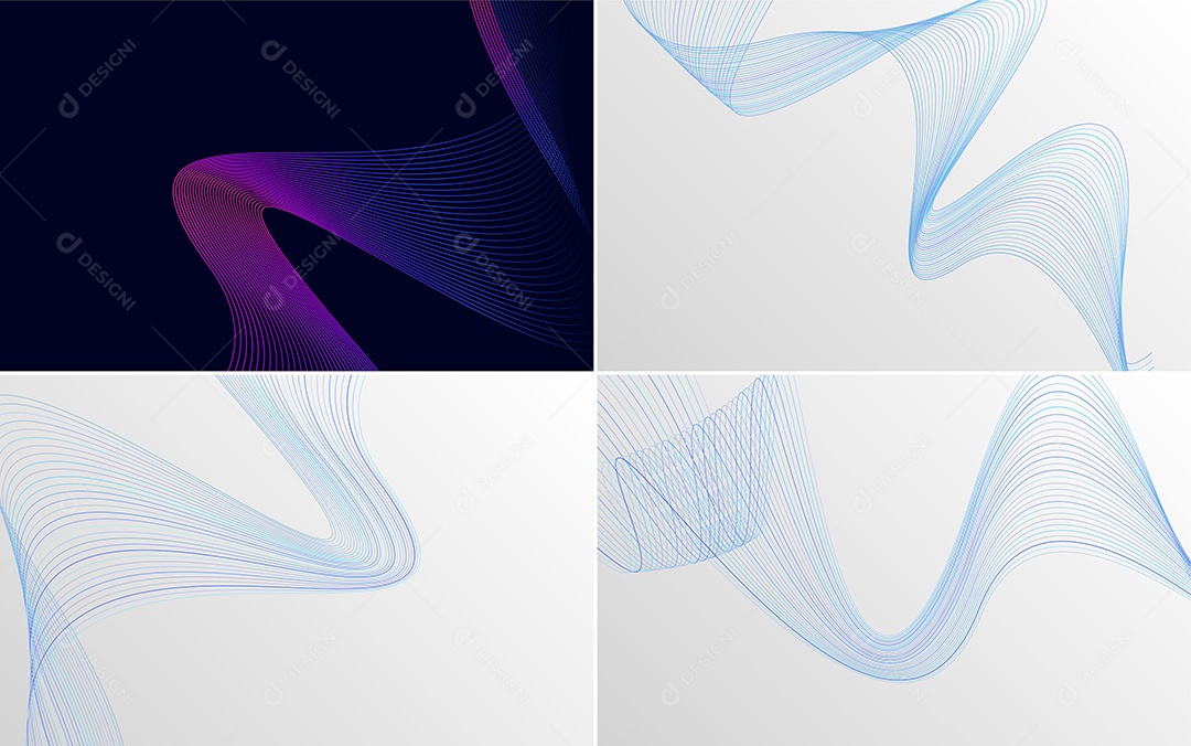 Coleção de conjunto de padrões geométricos de linhas mínimas Vetor EPS