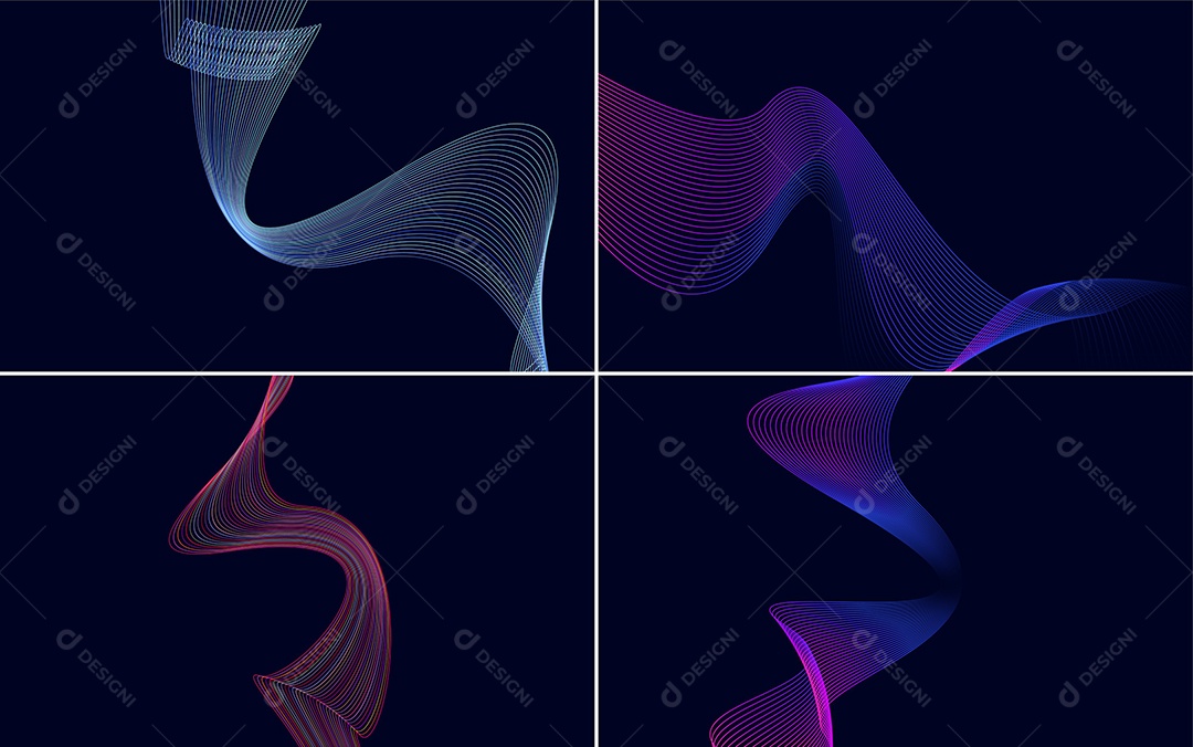 Coleção de conjunto de padrões geométricos de linhas mínimas Vetor EPS
