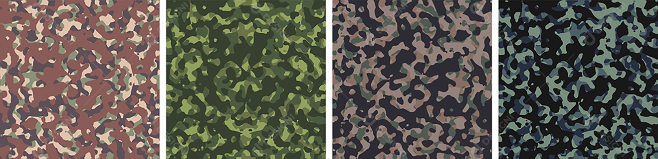 Padrão de Conjunto de fundo de Camuflagem Vetor EPS