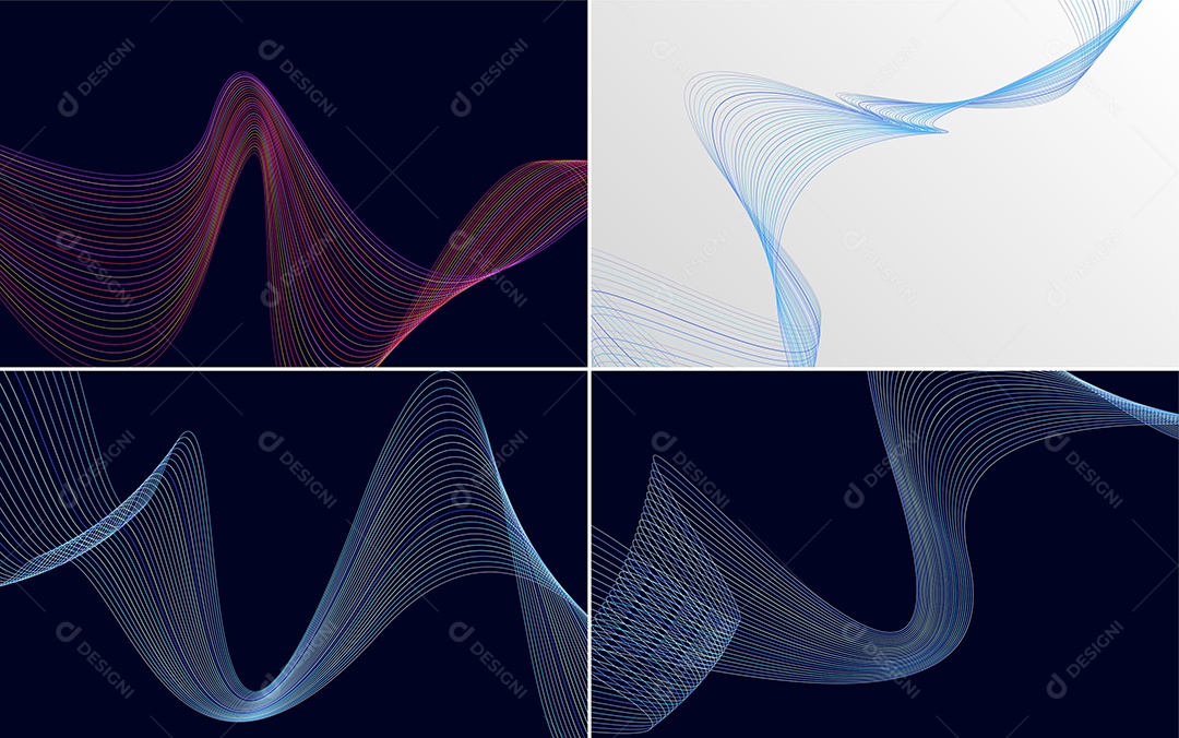 Coleção de conjunto de padrões geométricos de linhas mínimas Vetor EPS