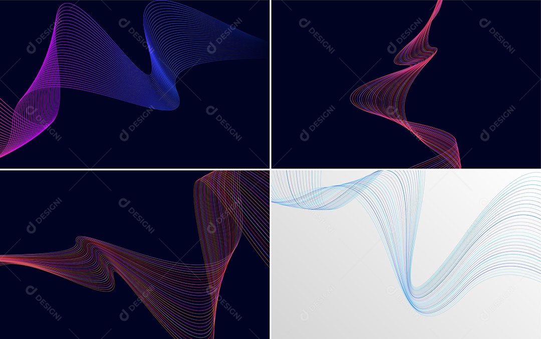 Coleção de conjunto de padrões geométricos de linhas mínimas Vetor EPS